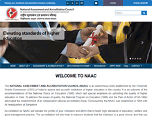 Tablet Screenshot of naac.gov.in